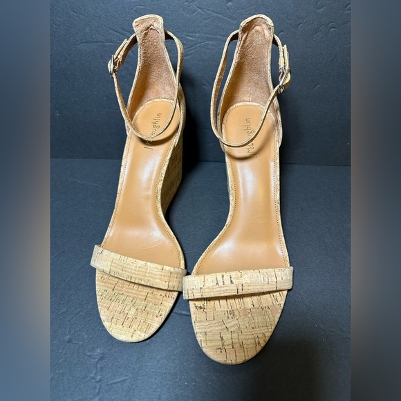 J McLaughlin Middleton Cork Wedges Sandals size 10 - Picture 3 of 10